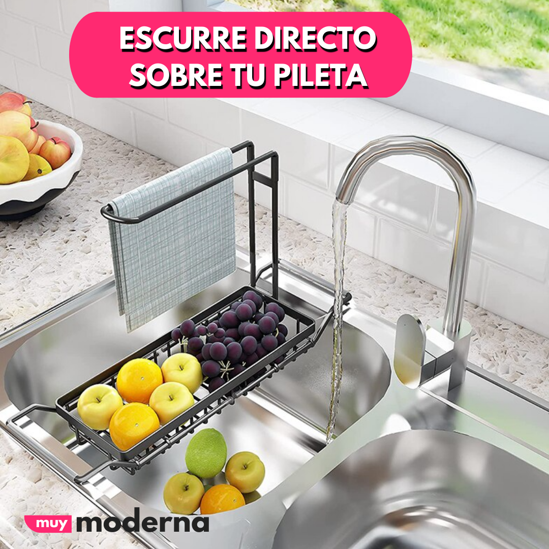 Organizador de Pileta Extensible en Acero Inoxidable