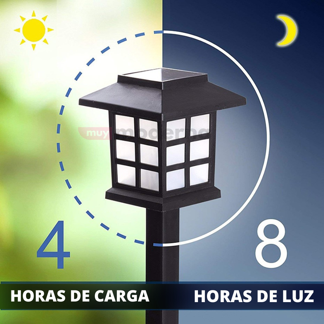 Faroles Solar LED para Jardìn (2 Unidades)