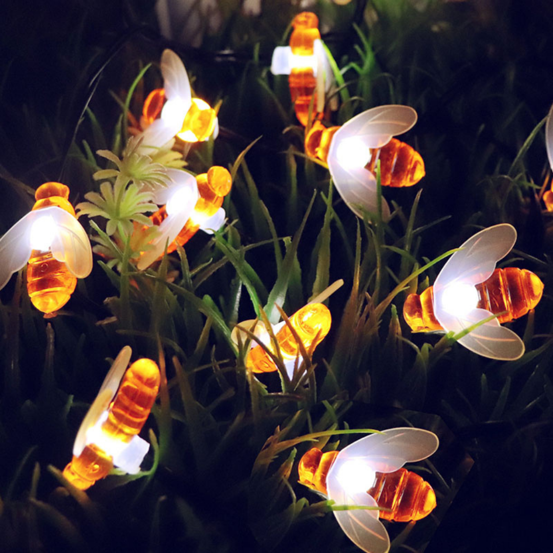 Guía De Abejas LED Solar para Jardín 5mts