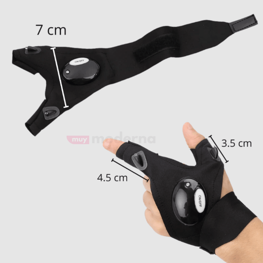 Par de Guantes de Trabajo con Linterna LED - Muy Moderna Uruguay