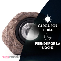 Foco LED tipo Piedra Recargable con el Sol