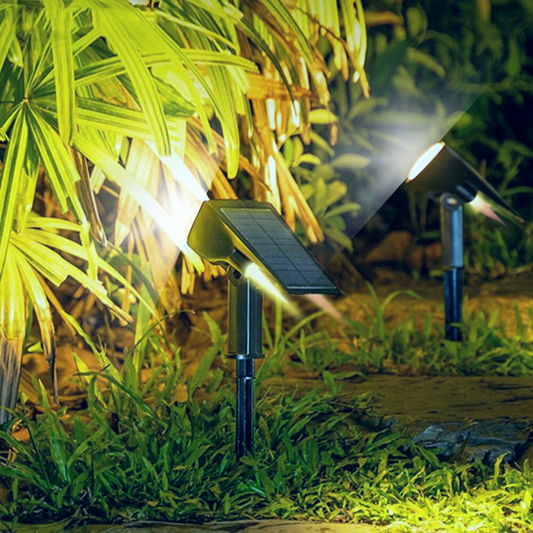 Foco Solar Rectangular de Piso y Pared (Luz Fría)