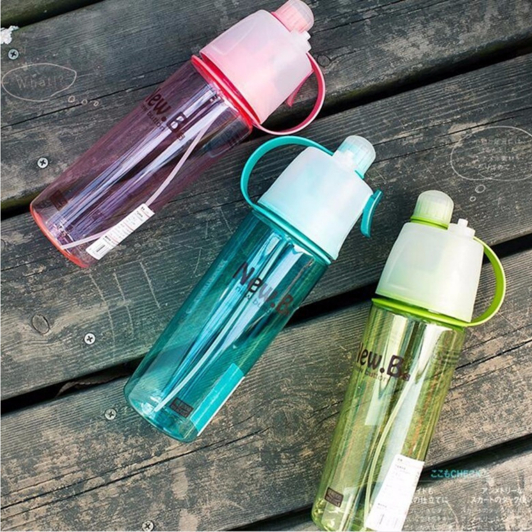 Botella Deportiva con Rociador Refrescante