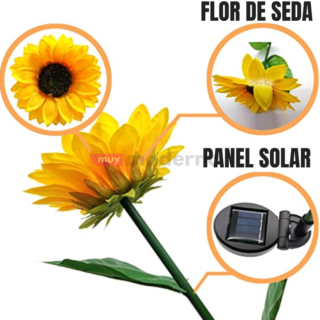 Par de Flores LED Solar (2 Unidades)