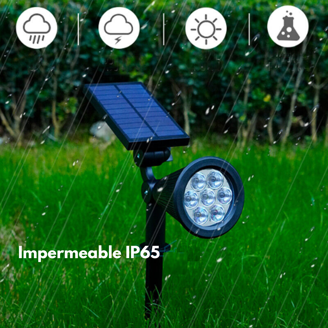 X3 Foco Iluminacion Jardin Exterior Focos Solares Led Solar