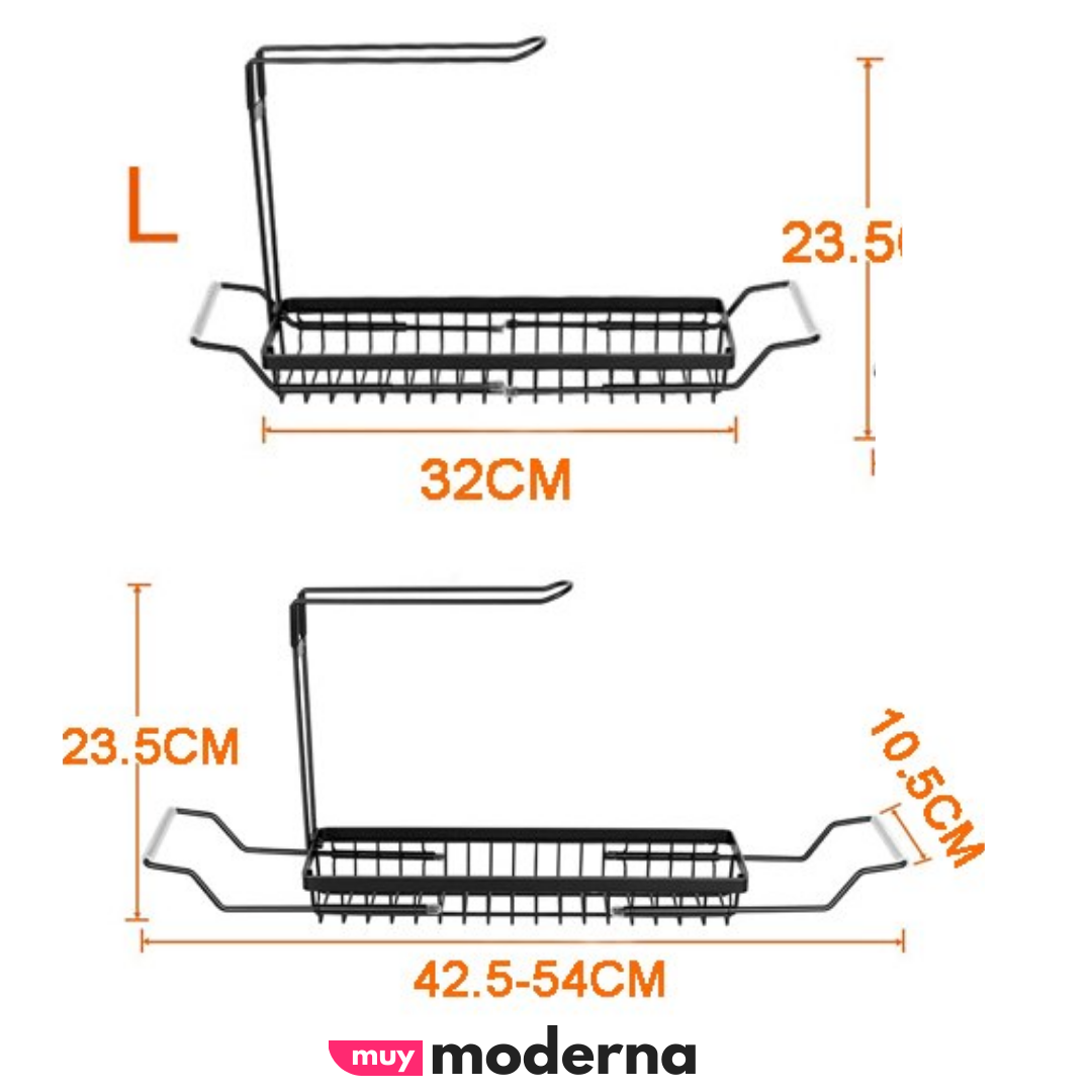 Organizador de Pileta Extensible en Acero Inoxidable