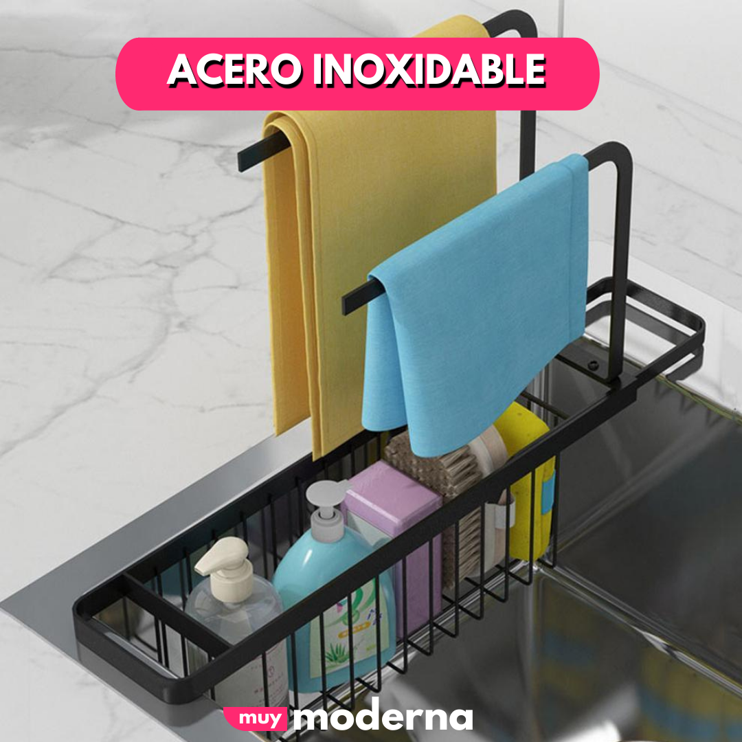 Organizador de Pileta Extensible en Acero Inoxidable