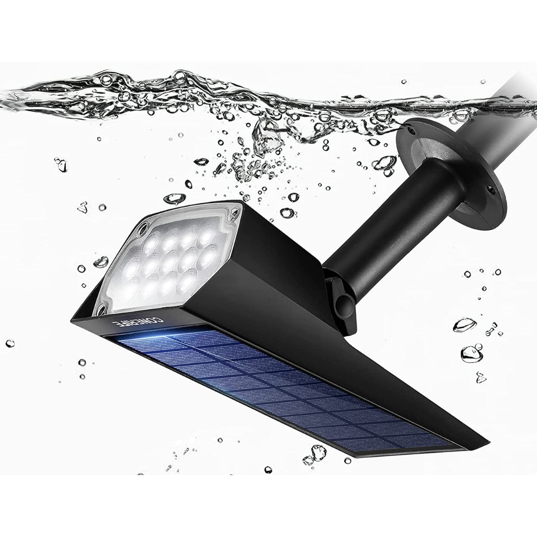 Foco Solar Rectangular de Piso y Pared (Luz Fría)