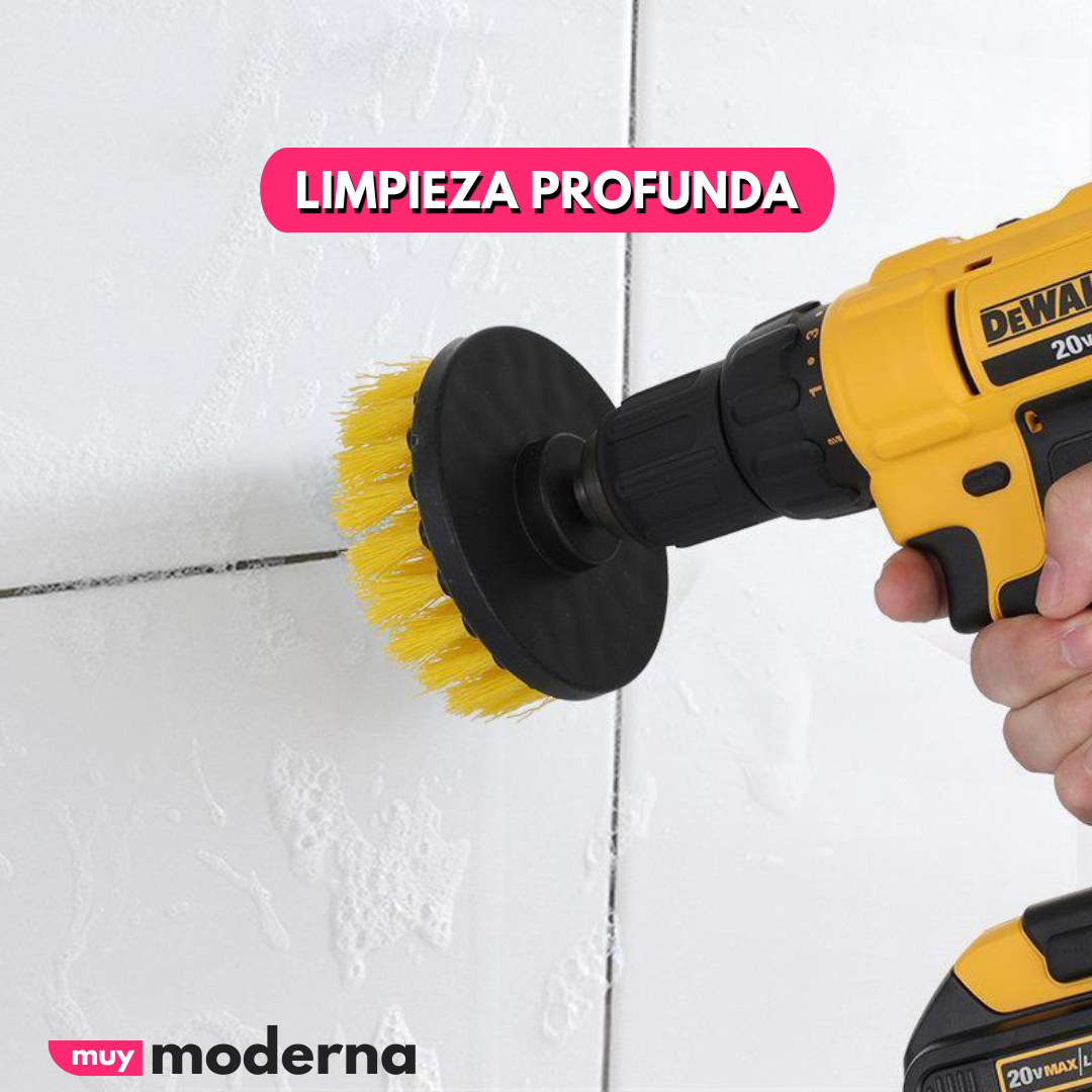Set 4 Cepillos de limpieza para Taladro (+ Extensión)