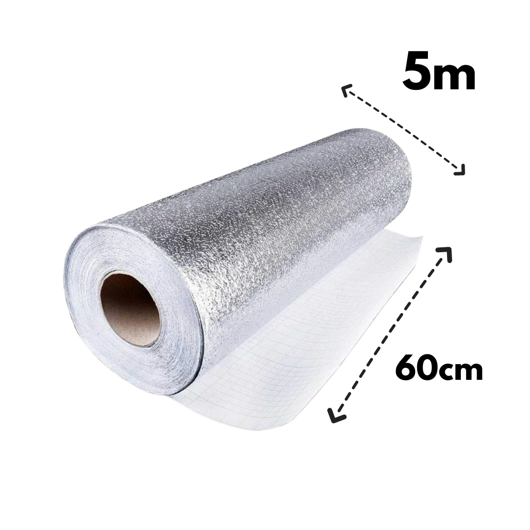 Papel Aluminio Adhesivo de Pared (5 metros)