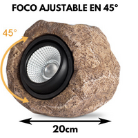 Foco LED tipo Piedra Recargable con el Sol