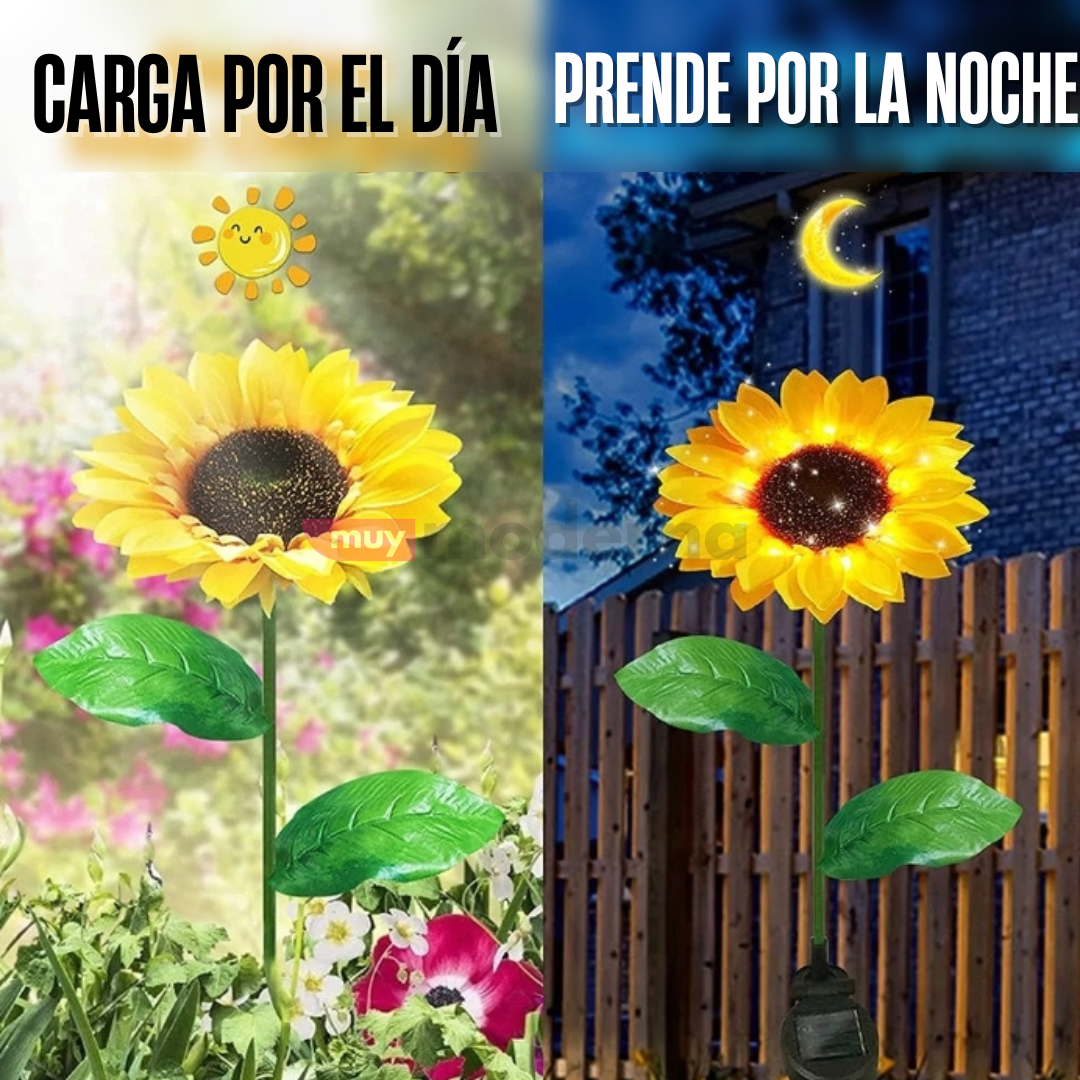 Par de Flores LED Solar (2 Unidades)