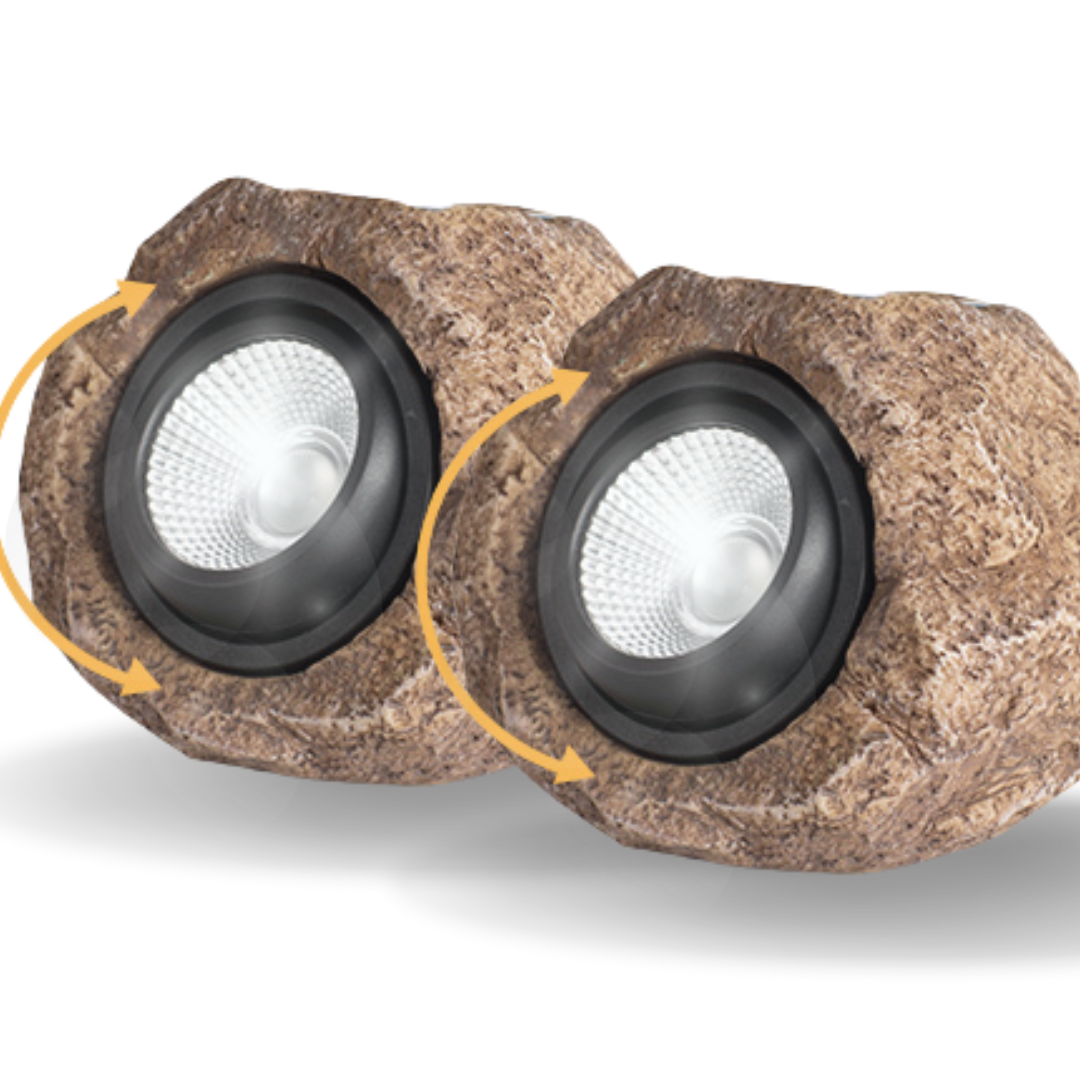 Foco LED tipo Piedra Recargable con el Sol