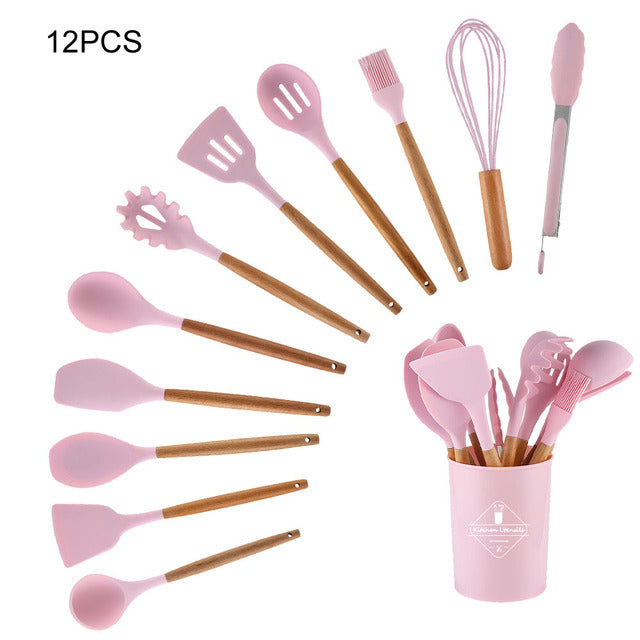 Set de 12 Utensilios Anti-Adherentes Menage