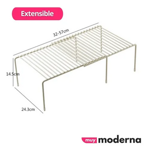 Estante Organizador de Alacena Extensible en Acero