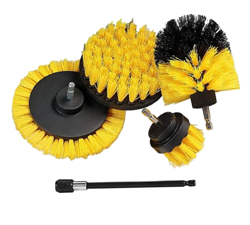 Set 4 Cepillos de limpieza para Taladro (+ Extensión)